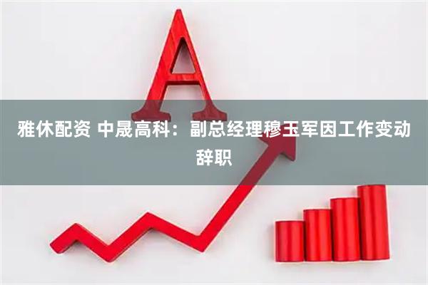 雅休配资 中晟高科：副总经理穆玉军因工作变动辞职