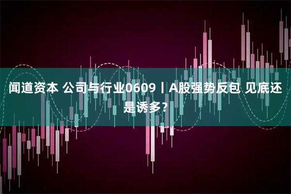 闻道资本 公司与行业0609丨A股强势反包 见底还是诱多？